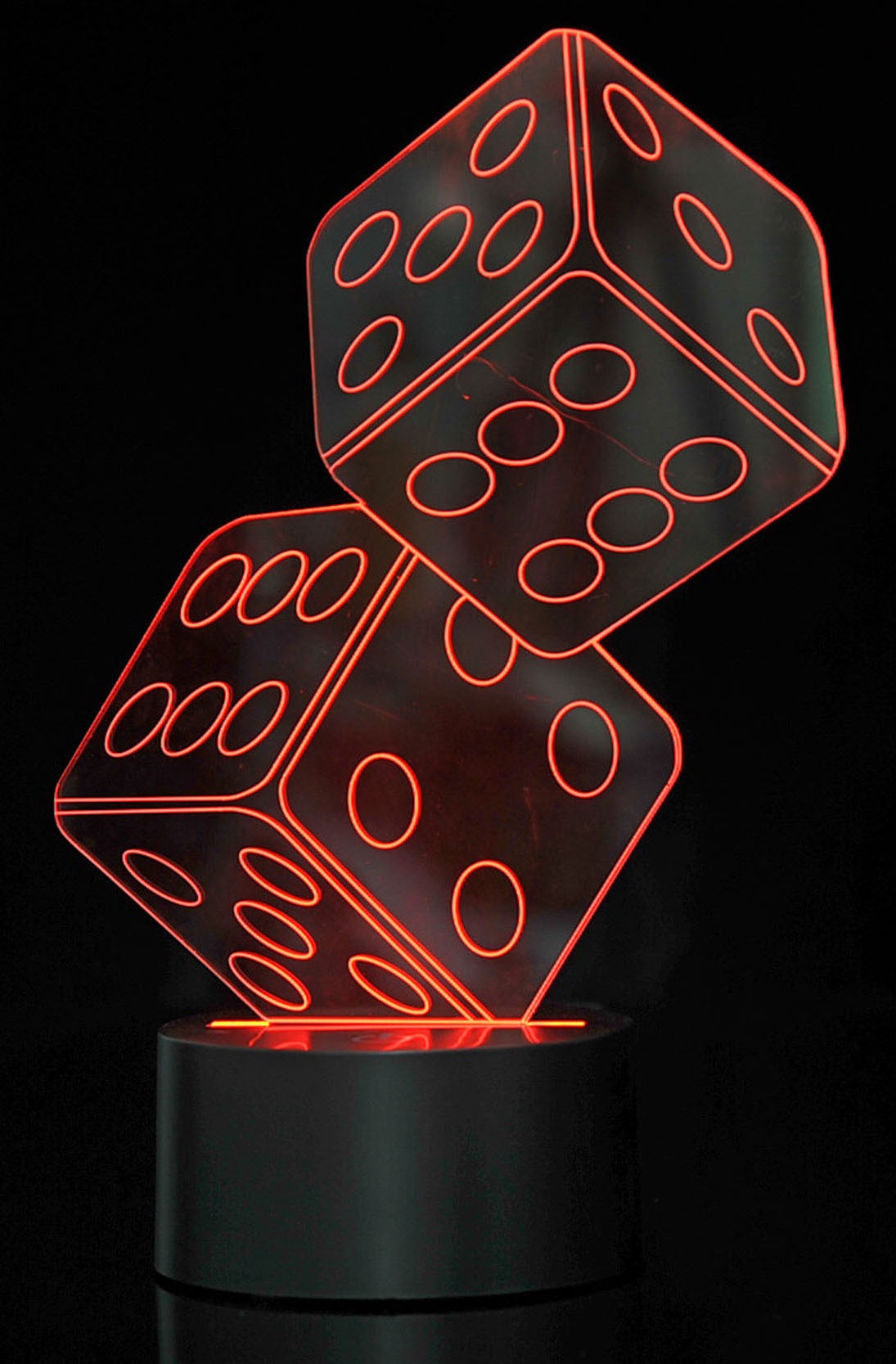 3D Dice Lighting Laser Cut Precision LED Lights