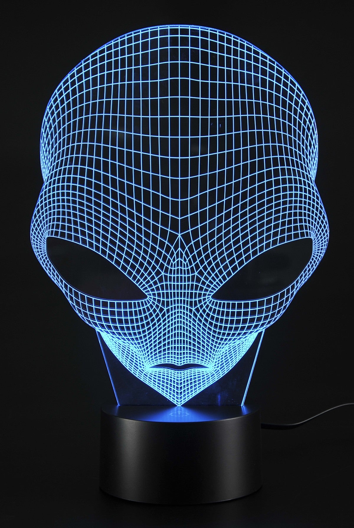 3D Illusion Grow LED Alien Shapes Lamp 7 Colors USB Power