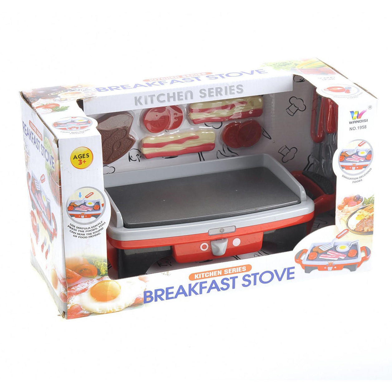 Breakfast Griddle Electric Kitchen Grill Pretend Food Playset