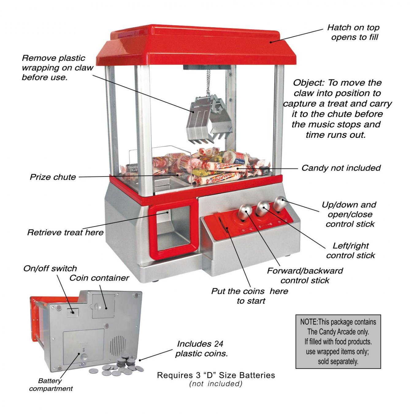 Kalart Carnival Crane Claw Game - With Animation And Sounds