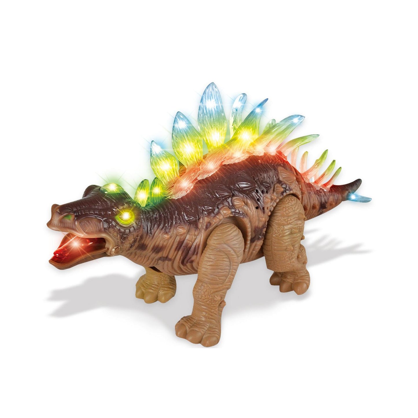 Kalart Stegosaurus Dinosaur With Lights And Sounds (Brown)