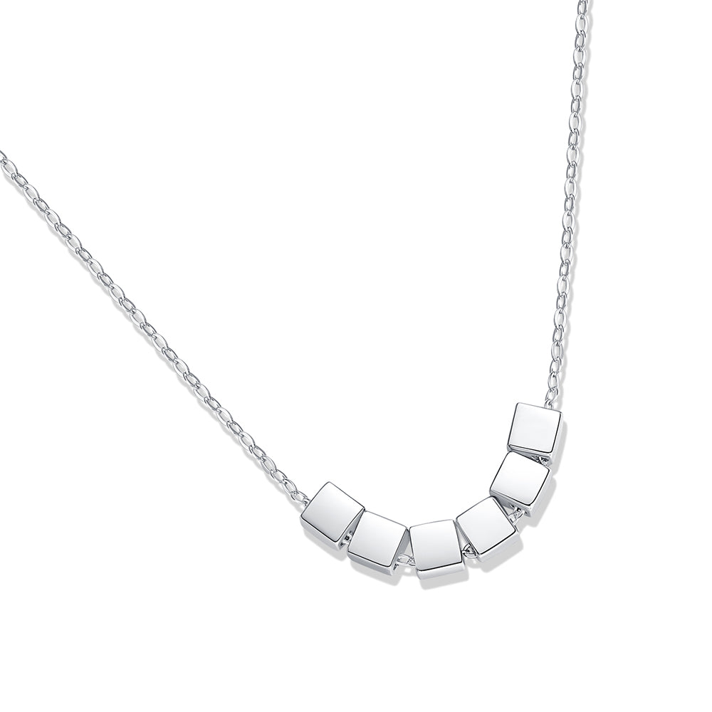 LOVE 0.15ct Round Moissanite Necklace on S925 Silver Chain: Timeless Elegance(GZJZ-n12471-1.5MM)