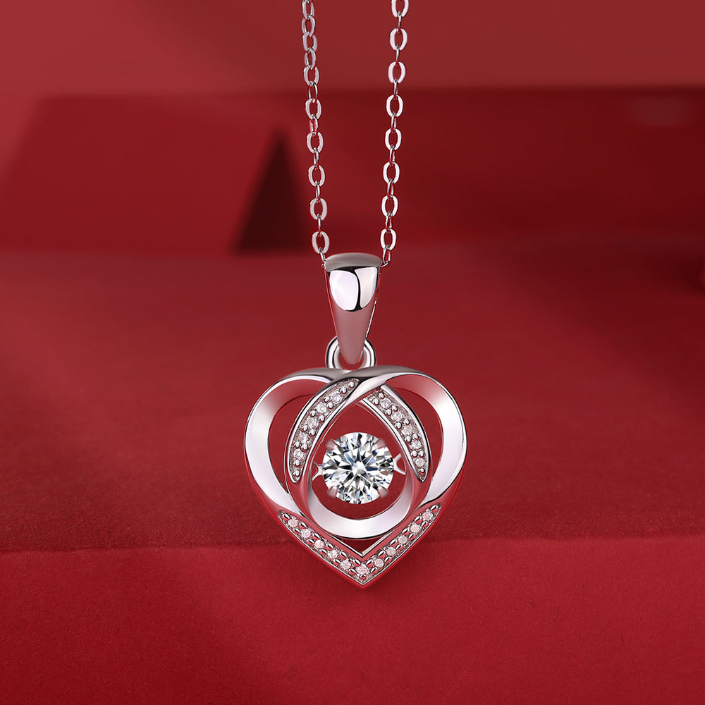 Moissanite Solitaire Necklace with S925 Silver Chain: Classic Elegance(GZJZ-p12351-5MM)