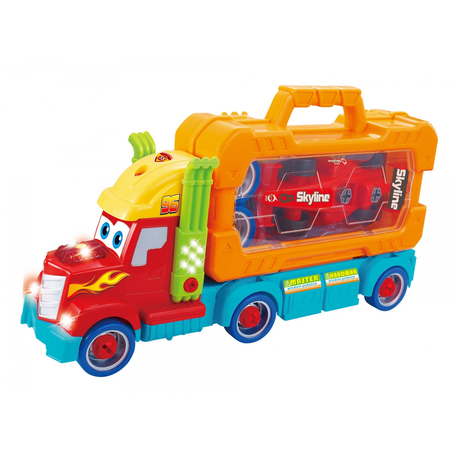 Take-A Part Carrier Tool Box With Racing Car And Lights & Sounds