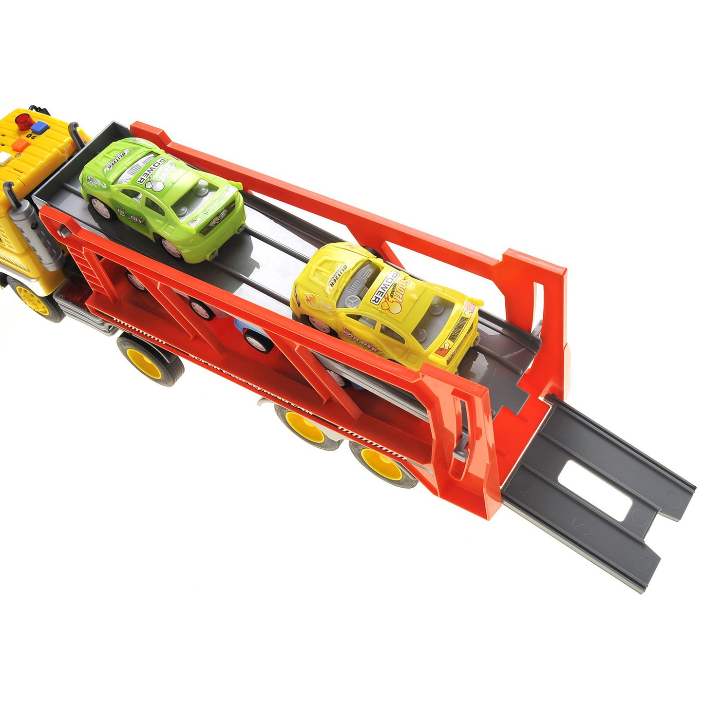 1:16 2-In-1 Friction Powered Transporter Truck With Lights And Sounds