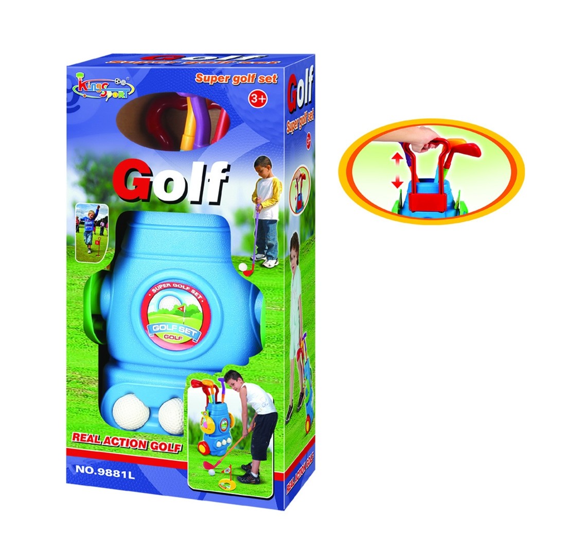 Deluxe Golf Set For Kids Comes With 3 Golf Clubs, 3 Balls, And 2 Practice Holes